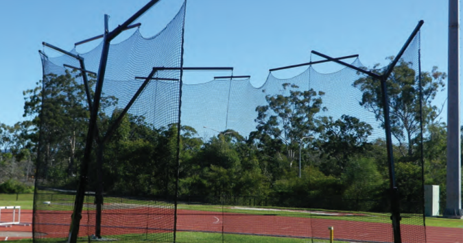 Set fan Achors foar IAAF Approved throwing cage
