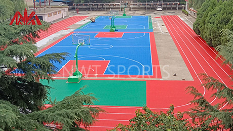 modular basketball court
