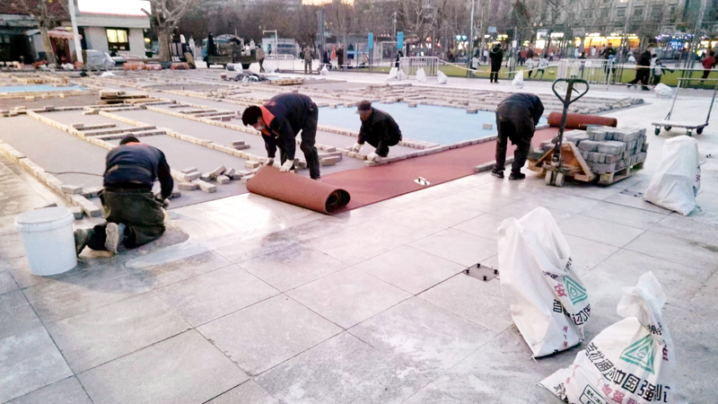 pemasangan-lantai- bola keranjang getah-(5)